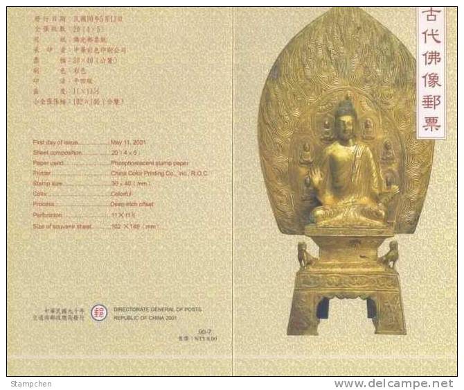 Folder 2001 Ancient Buddhist Statues Stamps S/s Buddha Culture - Bouddhisme