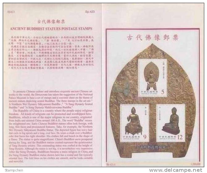 Folder 2001 Ancient Buddhist Statues Stamps S/s Buddha Culture - Bouddhisme