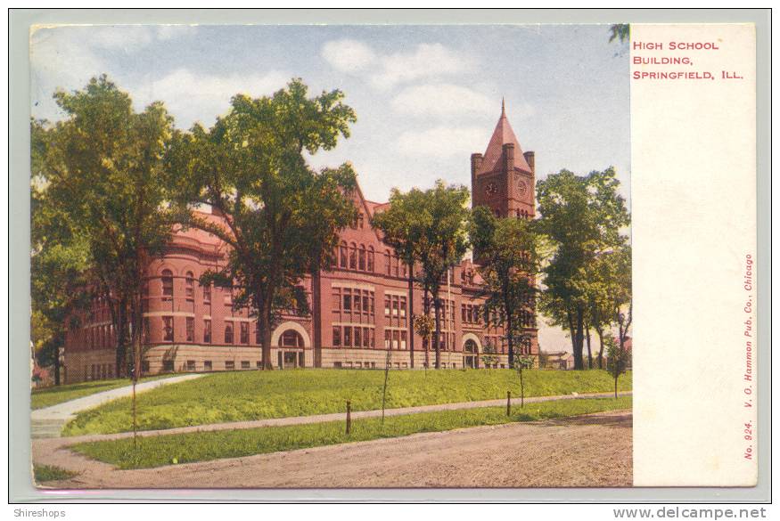 High School Building Springfield Illinois 1911 - Springfield – Illinois