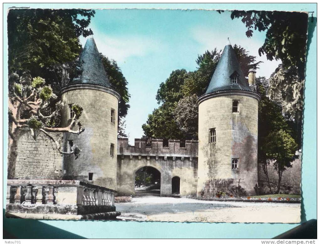 V6-17-charente Maritime-mirambeau -chateau Des Comtes Duchatel-centre De Reeducation -l'entree-carte Photo - Mirambeau