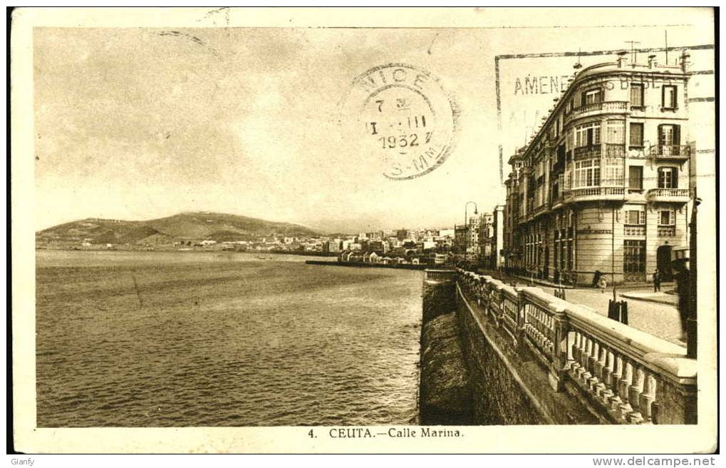 CEUTA SPAIN CALLE MARINA 1932 - Ceuta