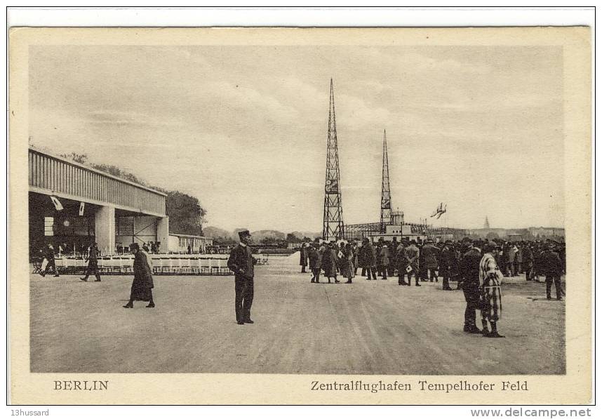 Carte Postale Ancienne Berlin - Zentralflughafen Tempelhofer Feld - Aviation, Aéroport - Tempelhof