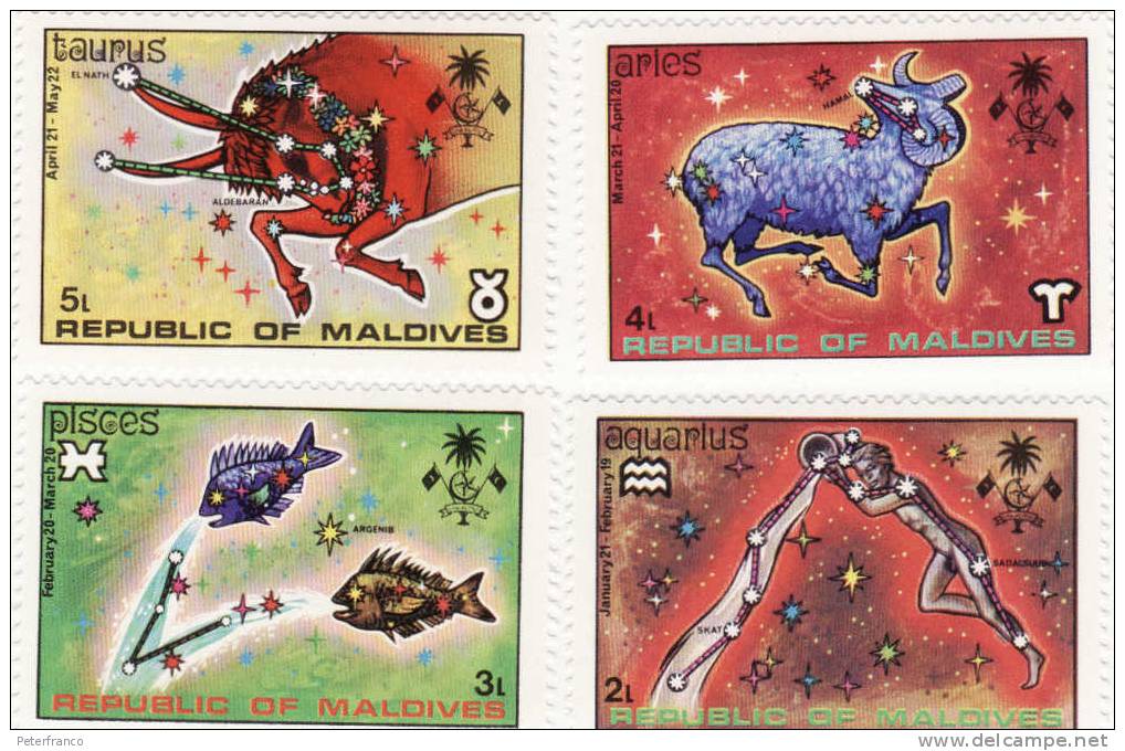 Maldive - Segni Zodiacali - Astrologie