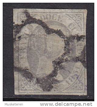Spain 1851 Mi. 7 W    12 C Queen Königin Isabella II. Imperf. (2 Scans) - Used Stamps