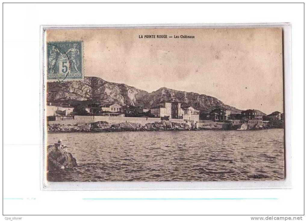 13 MARSEILLE La Pointe Rouge, Vue Générale, Chateaux, Ed ?, 1917 - Quartiers Sud, Mazargues, Bonneveine, Pointe Rouge, Calanques