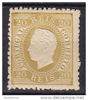 Portugal 1870 Mi. 37 X B B     20 C King König Luiz I. Perf. 12½ (2 Scans) MH* - Unused Stamps