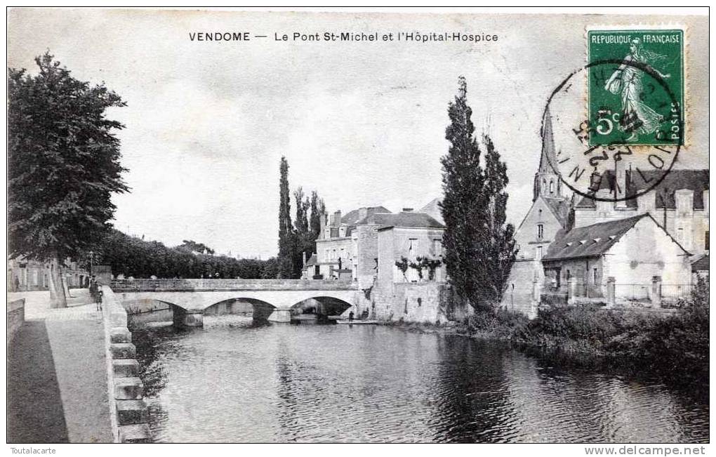 CPA 41 VENDOME LE OPNT ST MICHEL ET L HOPITAL HOSPICE 1910 - Vendome