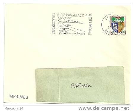 RÉUNION = LE PORT 1965 = FLAMME SECAP Illustrée 'TRICENTENAIRE PEUPLEMENT ILE BOURBON 1665' Sur N° Yvt 346B - Storia Postale