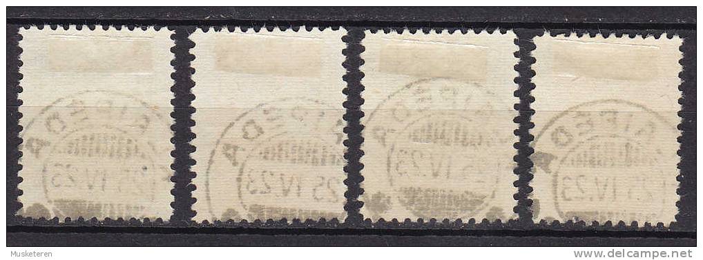 Germany Abroad Klaipeda Memel 1923 Mi. 153-55, 158 Hafenjubiläums-Ausgabe Deluxe Cancels !! - Memelgebiet 1923