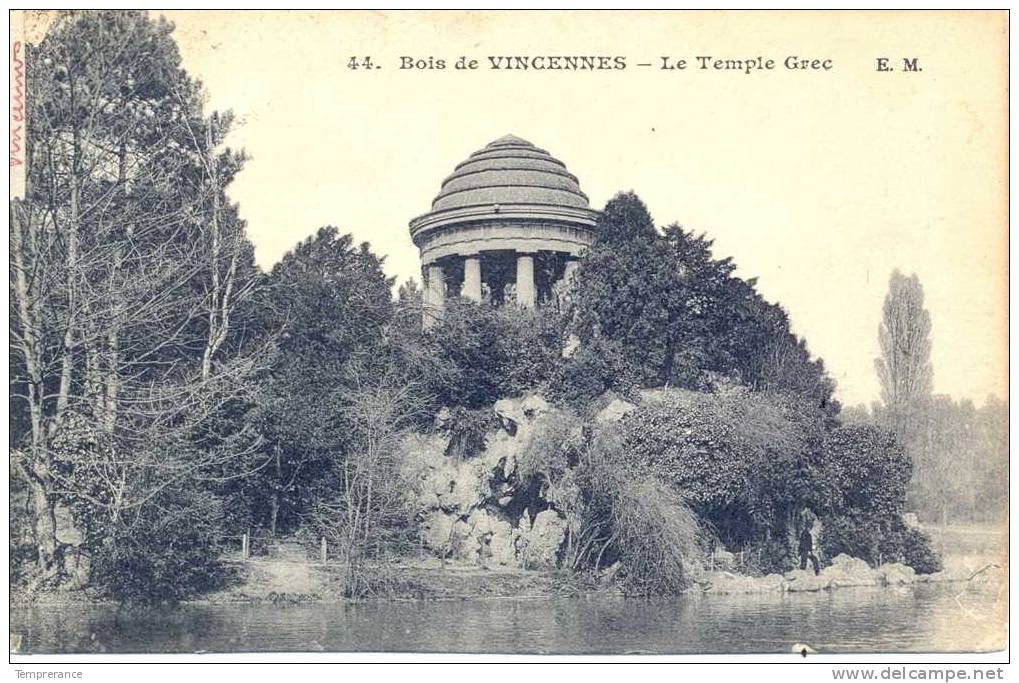 94 Vincennes - Bois De Vincennes - Le Temple Grec 1925 - Vincennes