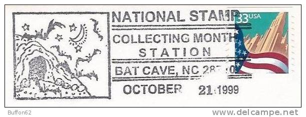 Bat Cave, NC (1999) - Grotte, Chauve-souris, Lune, étoiles / Cave, Bats, Moon, Stars. Spéléologie / Speleology. - Fledermäuse