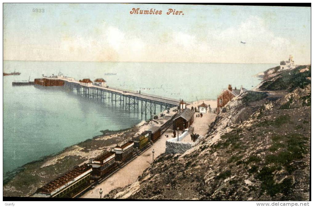 MUMBLES PIER & LIGHTHOUSE SWANSEA WALES U.K. 1910 - Autres & Non Classés