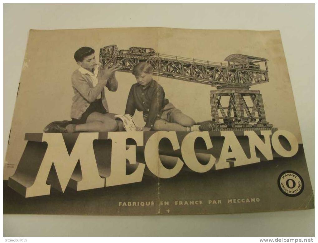MECCANO. MANUEL D' INSTRUCTIONS 0. 1956. Catalogue De 8 Pages De Modèles à Construire. - Meccano