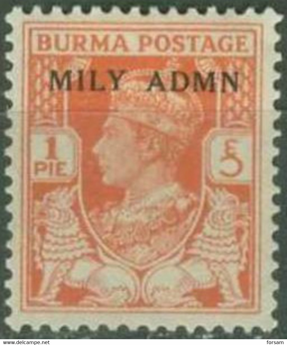 BURMA..1945..Michel # 36...MLH. - Burma (...-1947)