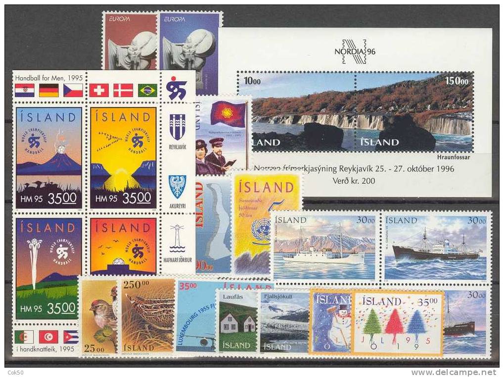 ICELAND - Full Year 1995 (Michel # 818-39) - Perfect MNH Quality - Komplette Jahrgänge