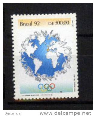 Brasil 1992 ** YT2060 Mapamundi, Deportes Olímpicos: Hockey, Ciclismo, Baloncesto, Boxeo, Equitación, Esgrima ++ - Ongebruikt