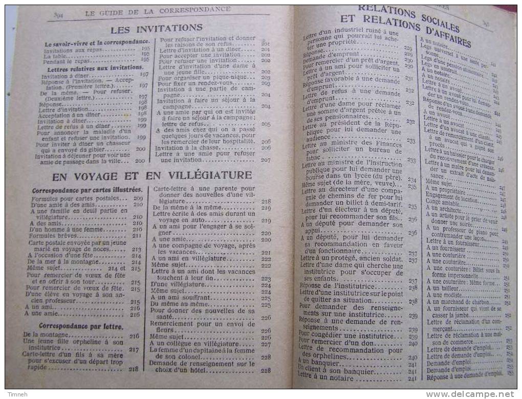 LE GUIDE DE LA CORRESPONDANCE - LISELOTTE - 1926 Bibliothèque De La Sté Ame Du PETIT ECHO DE LA MODE - - 1901-1940