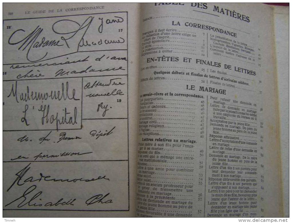 LE GUIDE DE LA CORRESPONDANCE - LISELOTTE - 1926 Bibliothèque De La Sté Ame Du PETIT ECHO DE LA MODE - - 1901-1940