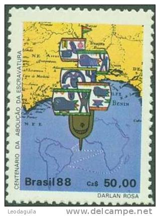 BRAZIL #2133  - 100 YEARS OF THE  ABOLITION OF SLAVERY - 1988 - Nuovi