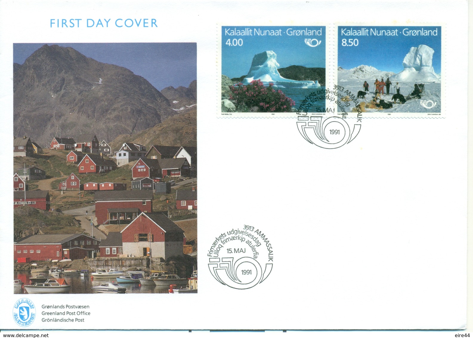 Greenland 1991 3 FDC  Large Format  Seals And Tourism - FDC