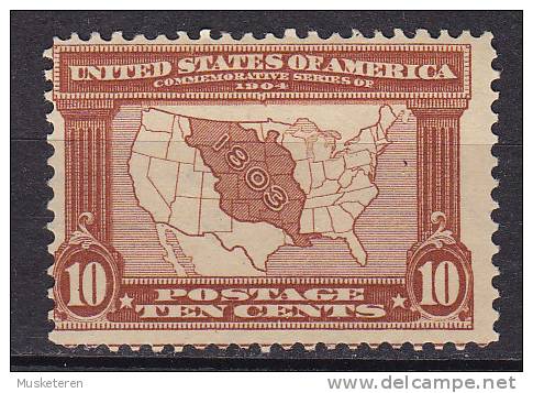 United States 1904 Mi. 158    10 C Louisiana-Ausstellung In St. Louis Landkarte Map MNG - Nuovi