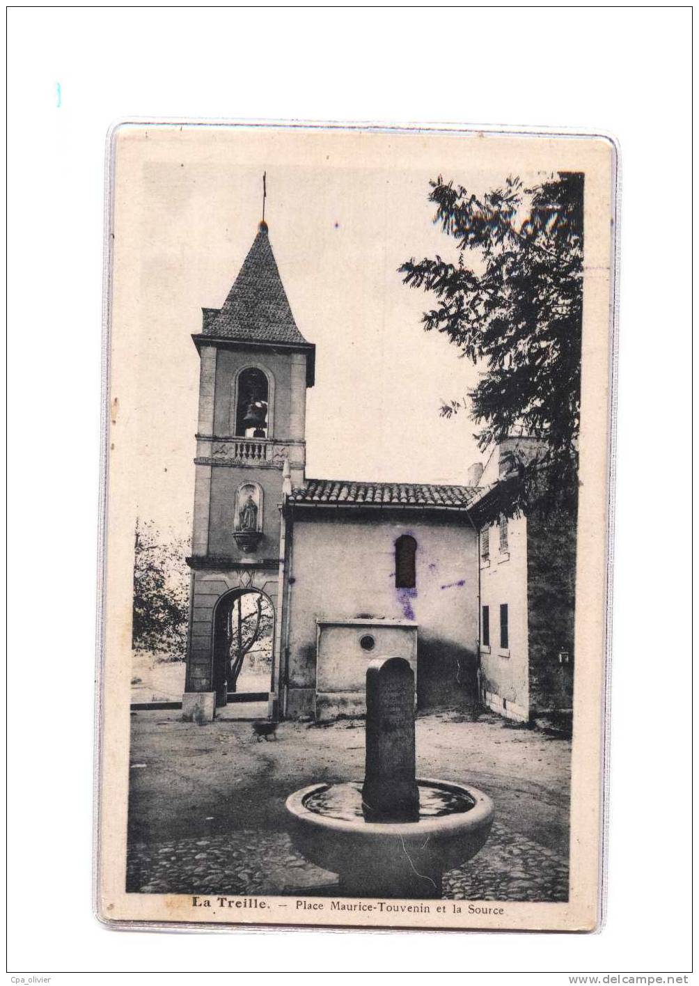 13 MARSEILLE La Treille, Place Maurice Touvenin, Source, Eglise, Ed Tardy, 193? - Saint Marcel, La Barasse, St Menet