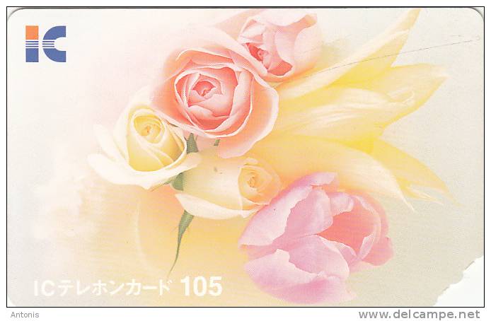 JAPAN - Flowers, IC Telecard By NTT, Exp.date 30/09/04, Used - Japon