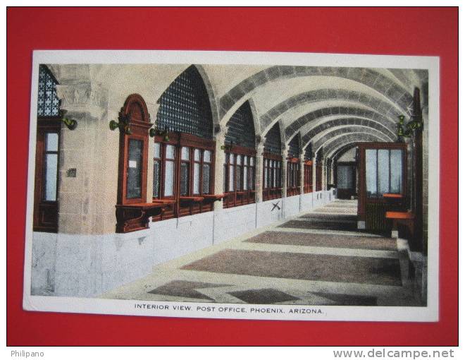 Phoenix Az     Interior Of Post Office   Vintage Wb  ---===---- Ref 173 - Phoenix