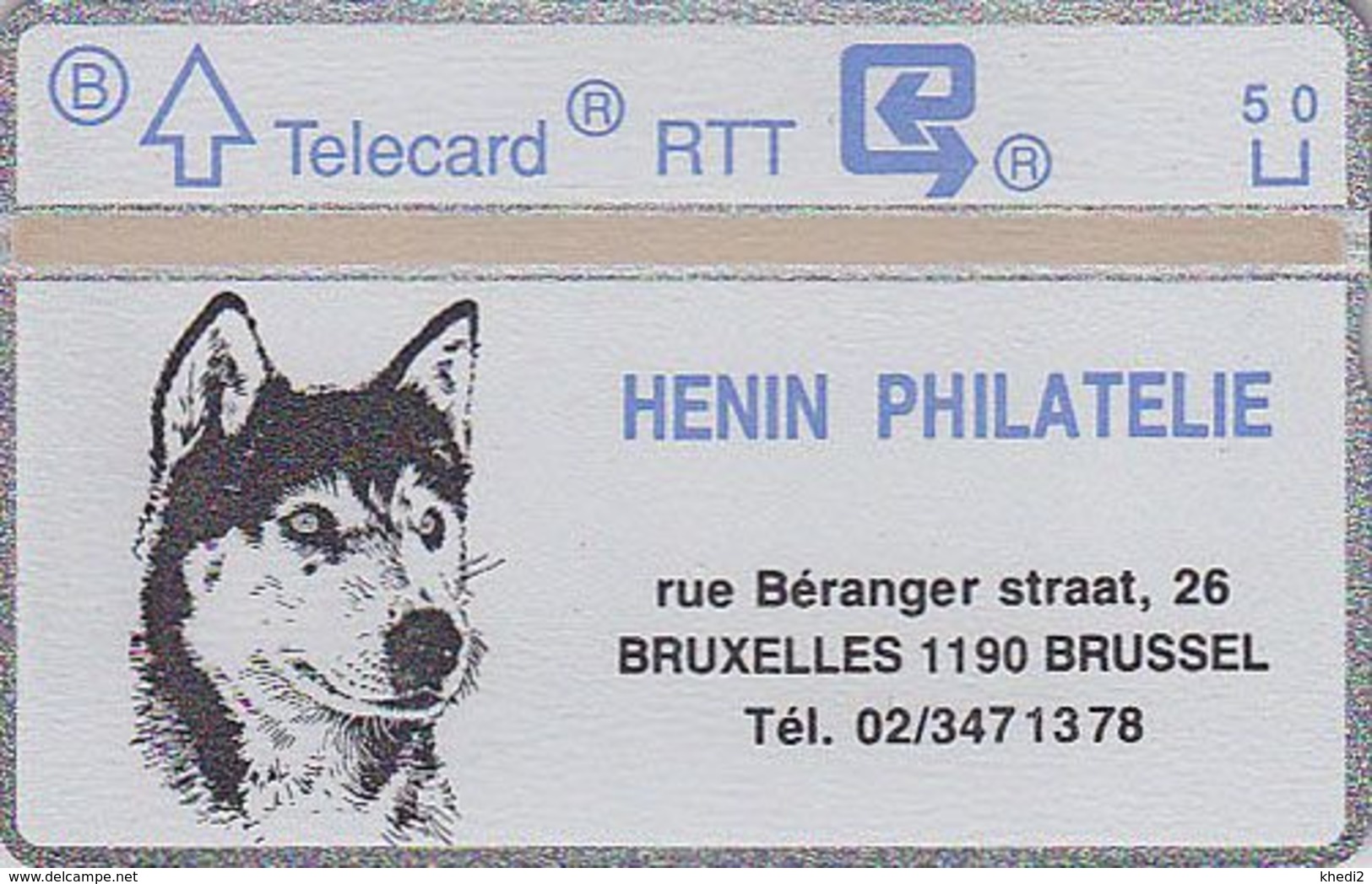Télécarte Privée De Belgique LG L&G NEUVE - ANIMAL - CHIEN HUSKY  - DOG MINT Phonecard - HUND Telefonkarte - 588 - Sans Puce