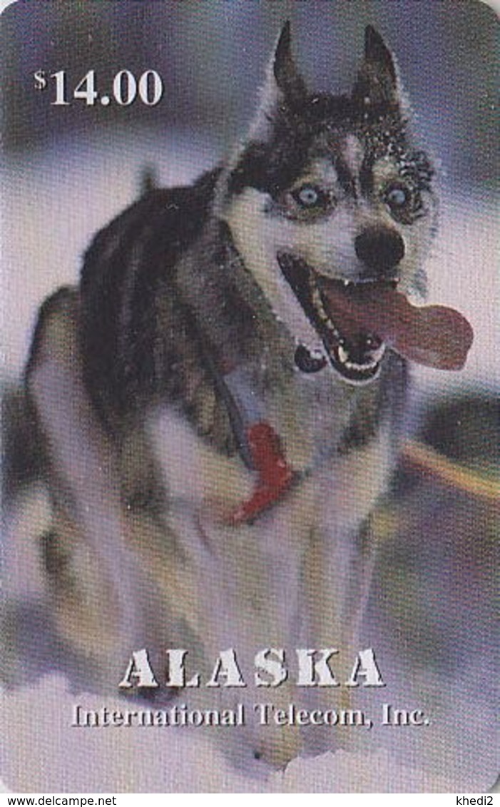 Télécarte à Puce NEUVE ALASKA - ANIMAL - CHIEN De Traîneau HUSKY - Malamute DOG USA Chip MINT Phonecard / Polaire - 603 - Schede A Pulce