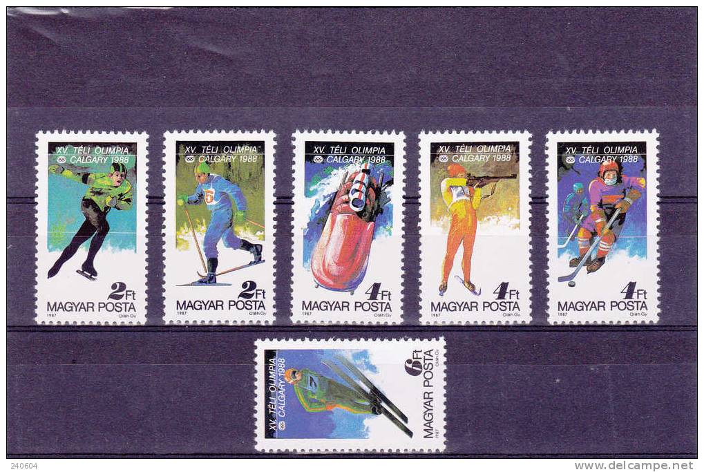 TIMBRE Du N° 3135/40  --  Hongrie  --  XV TELI  OLIMPIA  CALGARY  1988 - Unused Stamps