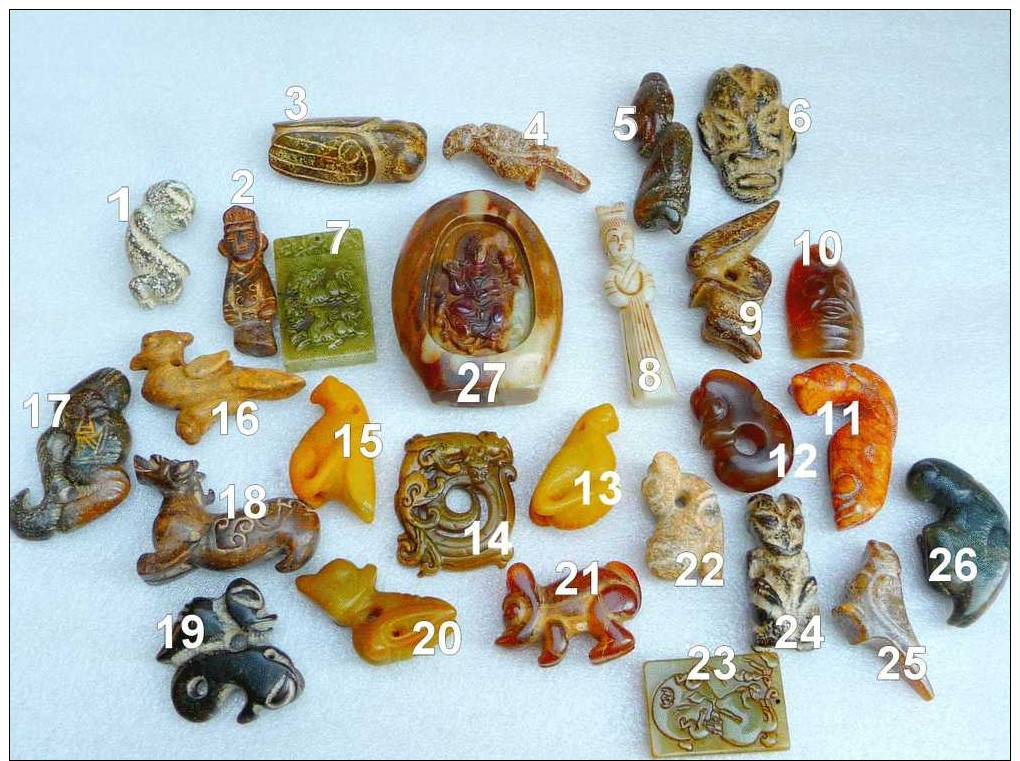 Statuettes, Amulettes, Pendentifs Anciens, époque Han - Jade - Statues, Amulets, Pendants Former Han Period - Aziatische Kunst