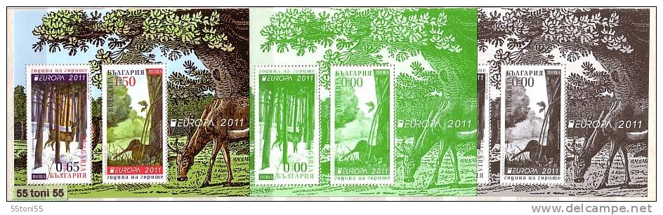 2011  Europa - Year Of Forests  S/S + 2 Special  S/S - Missing Value MNH  BULGARIA / BULGARIEN - 2011