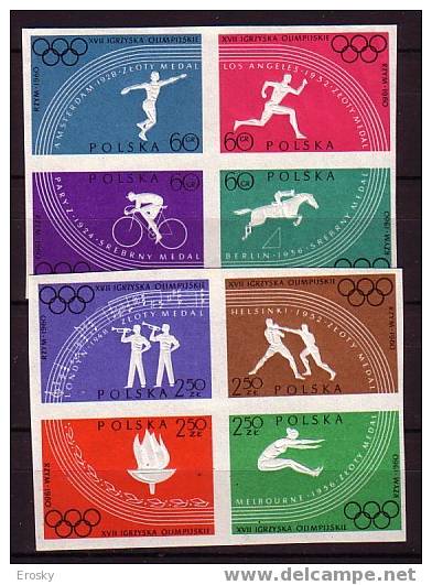 PGL - JEUX OLYMPIQUES 1960 POLAND Yv  N°1031/38 ND ** - Estate 1960: Roma