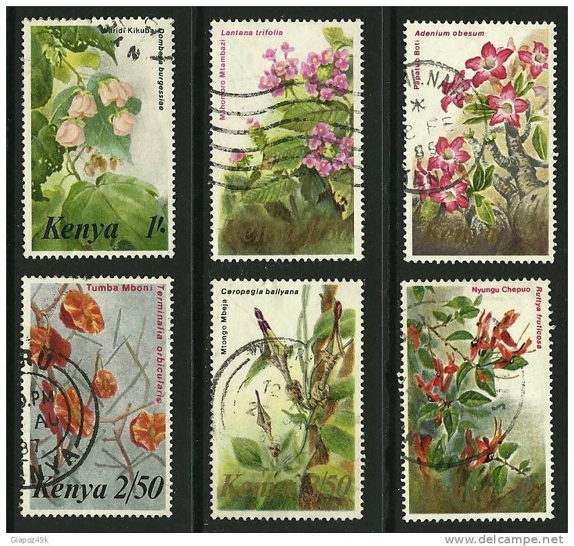 ● KENIA - 1983 - FIORI - N. 247 / 252  Usati - Cat. ? €  - Lotto 4 - Kenia (1963-...)