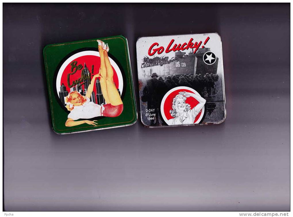 2 Lucky Strike Cigarettes 1950 Style (commemorative) - Cajas Para Tabaco (vacios)