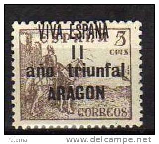 España , ARAGON  ,Guerra Civil, Sellos Del Cid  5 Cts Con Sobrecarga Patriotica, - Nationalist Issues