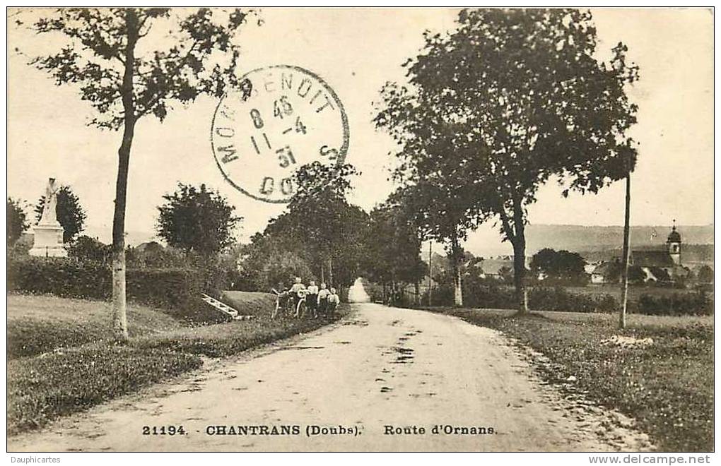 CHANTRANS : Route D'Ornans. 2 Scans. Edition CLB - Other & Unclassified