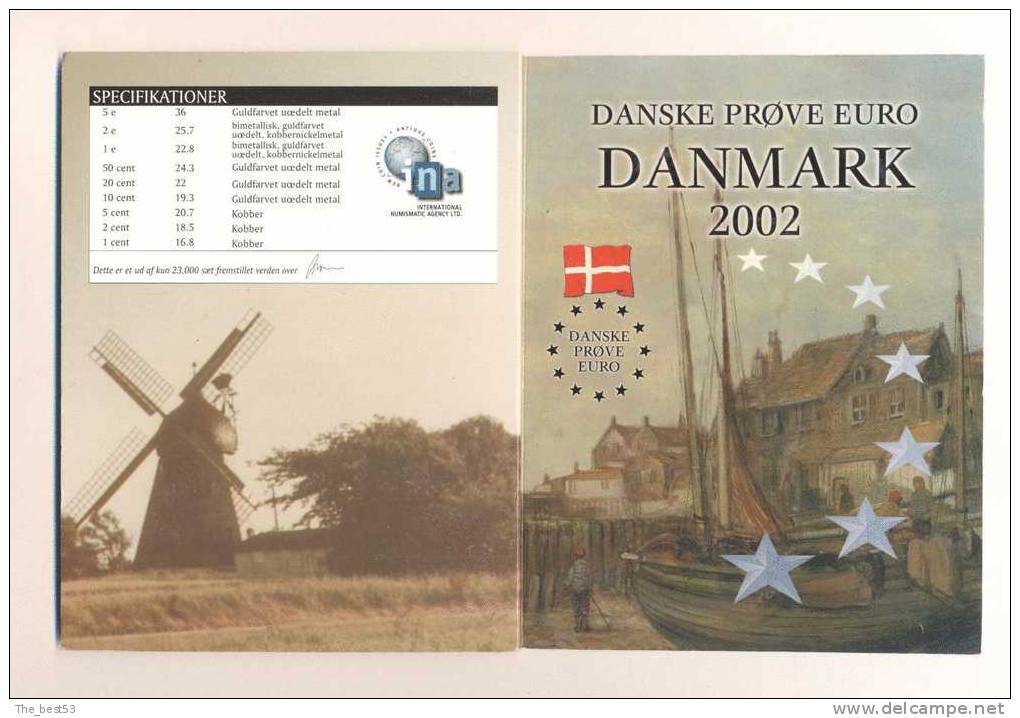 Plaquette Essais   -    Danmark 2002   -     23000 Expl. - Essais Privés / Non-officiels
