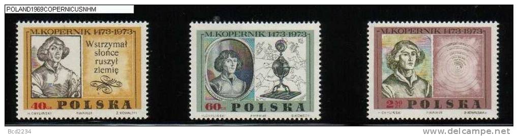 POLAND 1969 500TH BIRTH ANNIV COPERNICUS NHM Renaissance Astronomer Priest Writer Mathematician Scientist Physician Art - Neufs