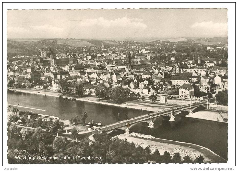 Z578 Wurzburg - Gesamtansicht Mit Lowenbrucke / Viaggiata 1961 - Wuerzburg