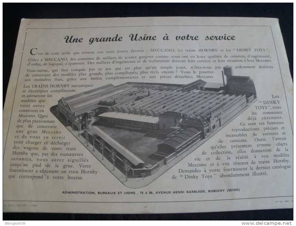 MECCANO. MANUEL D´ INSTRUCTIONS 3. 1954. Catalogue De 38 Pages De Modèles à Construire. - Meccano