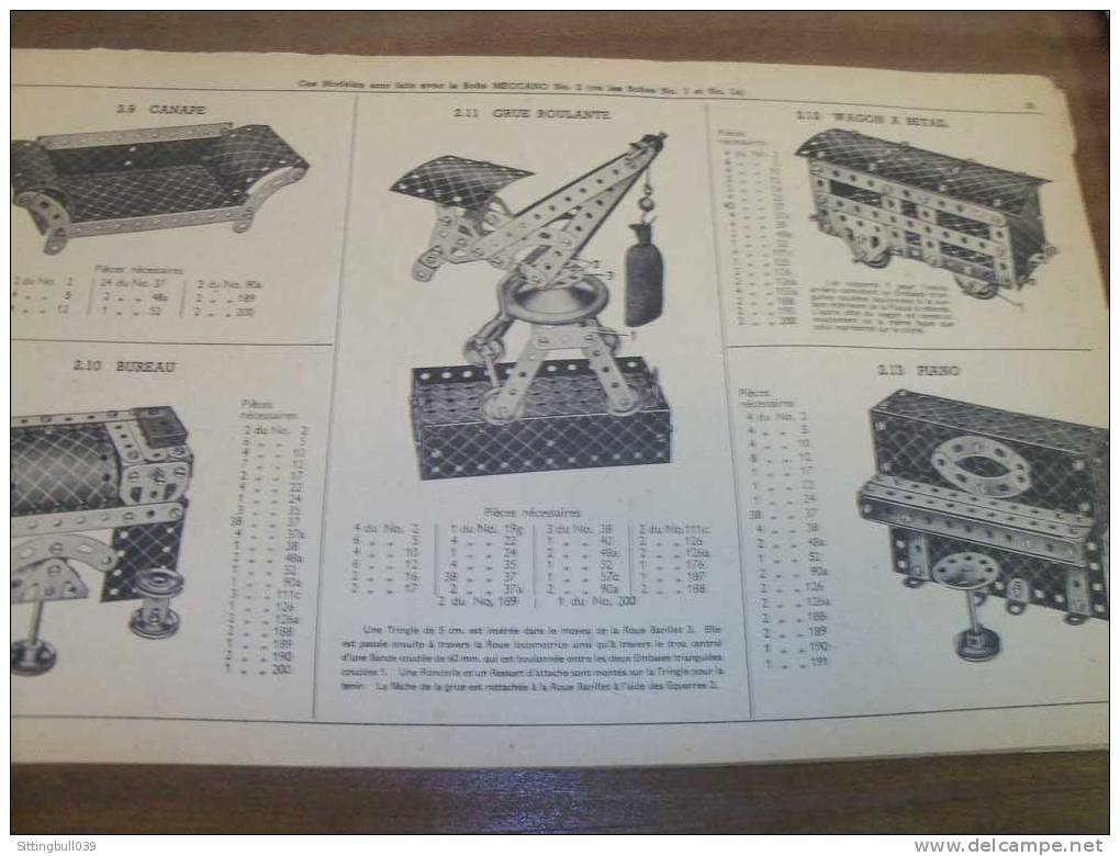 MECCANO. MANUEL D´ INSTRUCTIONS 4. La Mécanique en Miniature. 1948. Catalogue de 54 pages de modèles à construire.