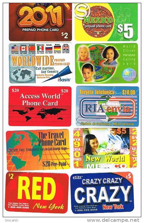STATI UNITI (USA) - (REMOTE) . LOT OF 10 DIFFERENT  -  USED  -  RIF. 1154 - Other & Unclassified