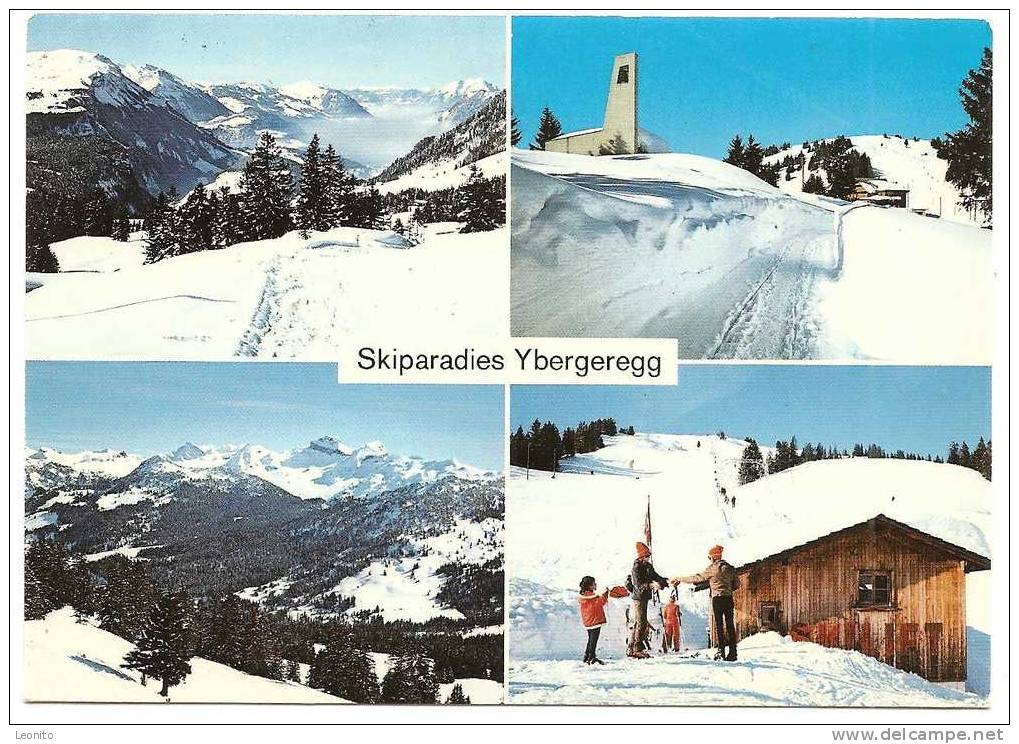 Hotel Passhöhe Ybergeregg Marienkapelle Kulm-Skilift Oberiberg 1979 - Oberiberg