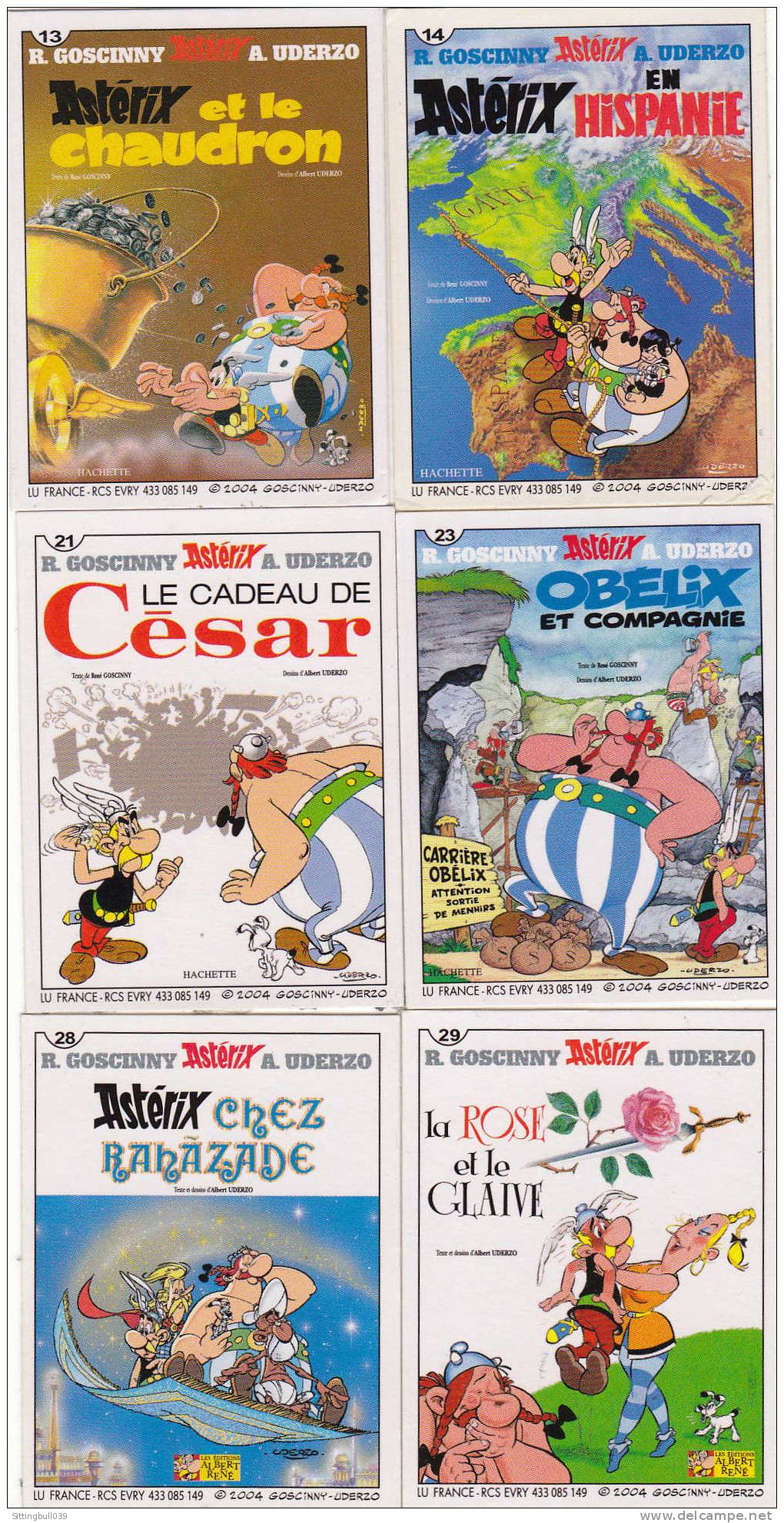 ASTERIX. Lot De 6 Images PUB Offertes Par LU. 2004. GOSCINNY-UDERZO. - Objets Publicitaires