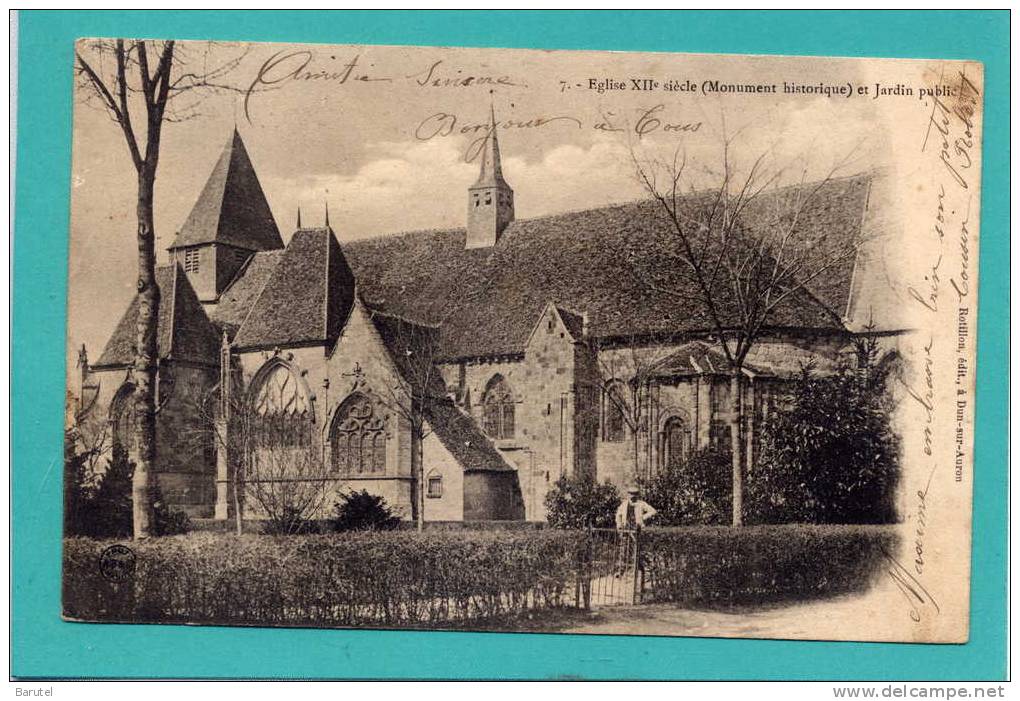 DUN SUR AURON - Eglise (XII° Siècle) Et Jardin Public - Dun-sur-Auron