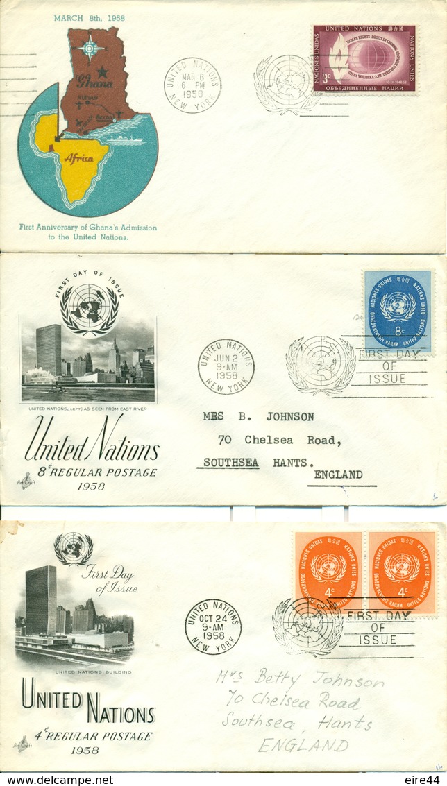 United Nations New York  1952 - 1959 22 FDC