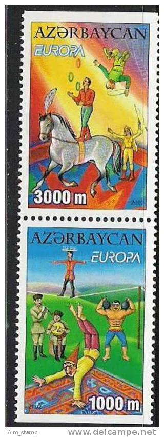 2002 Aserbeidschan   Mi. 513-4 Do/Du  Booklet Stamp** MNH Europa - 2002