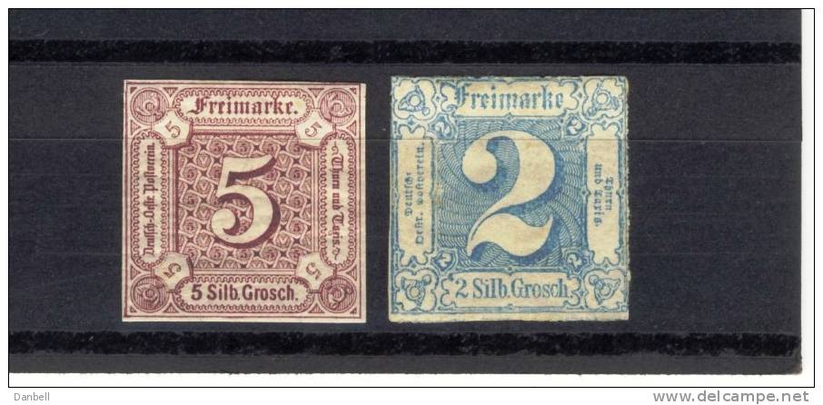 Stati Del Nord 01) 1859-1862 Grossa Cifra In Un Quadrato N°12-18 MLH* Non Dentellati - Mint